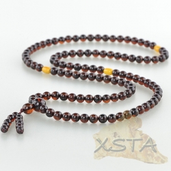 Baltic amber round beads rosary